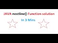 JAVA input problem with nextLine() function | Solution