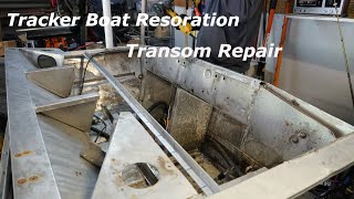 Repairing the Transom on a Bass Tracker --Tracker Restoration