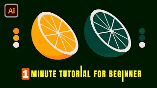 Orange tutorial in Adobe Illustrator 1 minute tutorial for beginner