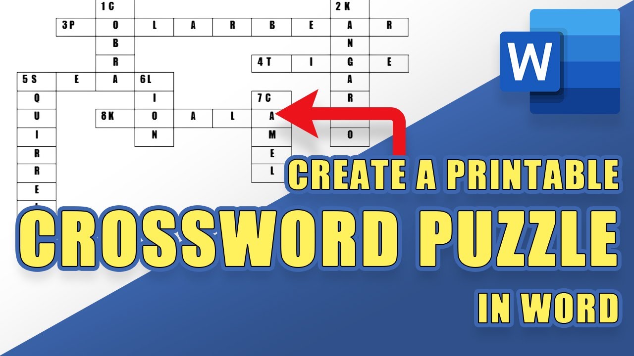How To Create Your Own Printable Crossword Puzzle In Microsoft Word How To Create Your Own Printable Crossword Puzzle In Microsoft Word
