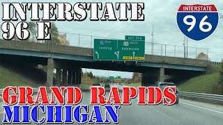 I-96 East - Grand Rapids - Michigan - 4K Highway Drive