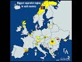 biggest separatist region in each european country map europe separatists youtubeshorts