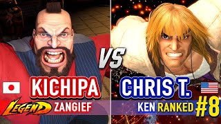 SF6 🔥 KICHIPA (Zangief) vs CHRIS TATARIAN (#8 Ranked Ken) \u0026 CPU LEVEL 5 (#3 Ranked Chun-Li) 🔥