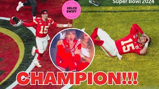 CHAMPION!!!! Taylor Swift CELEBRATES Chiefs winning Super Bowl 2024!!!