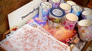 ASMR ｜journalsayの新商品を使って、2種類のコラージュ｜scrapbooking asmr, journal with me