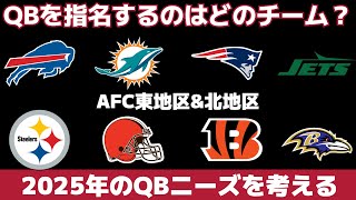 #NFL 2025年ドラフトでの各チームのQBニーズを考えていく AFC東地区\u0026北地区編【VOICEVOX解説】