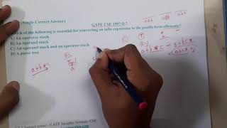 GATE CSE 1997 Q 7 || Stacks and Queues || Data Structure || GATE Insights Version: CSE