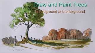 Draw and Paint Trees Demonstration. A quick and easy technique with Peter Sheeler