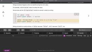 JavaScript 9: Type conversions