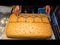 Giant Soy milk Sponge Cake巨大古早味起司豆漿蛋糕！台中美食Taiwanese Street Food