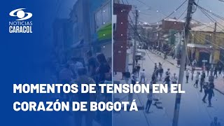 Desmanes en el centro de Bogotá por operativo en San Andresito de San José