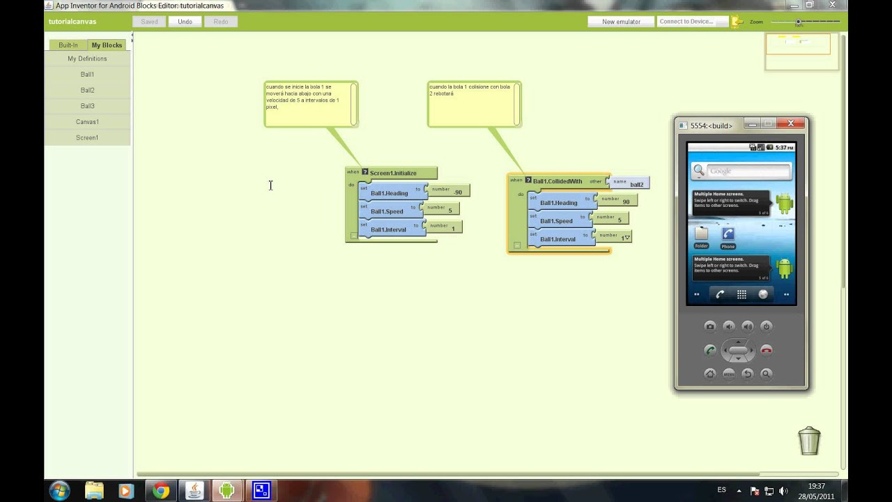 App Inventor 2 Tutorial Videotutorial Canvas App Inventor
