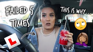 HOW I FAILED MY DRIVING TEST 5 TIMES! (a traumatic story-time)