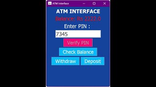 ATM Interface | Java project | AWT & Swing