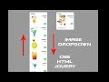 How To Create An Animated Image Dropdown Menu | Html5 CSS3 JQUERY