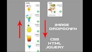 How To Create An Animated Image Dropdown Menu | Html5 CSS3 JQUERY