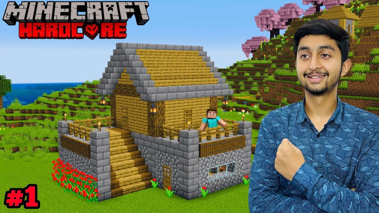My First Day In Minecraft Hardcore 1 Youtube