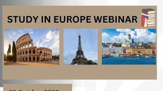 Study in Europe Webinar | masters and PhD applications in Europe | 2023