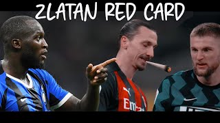 Zlatan Ibrahimovic receives RED card during Milan Derby. Funny Clips with Lukaku