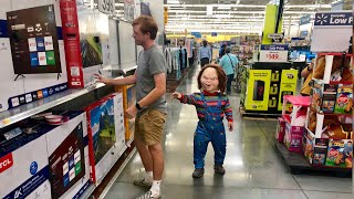 Scaring People In a Chucky Costume (Someone Cried)