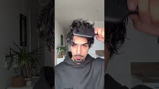 Easy men’s hair hack for middle part ✂️ #hairstyle