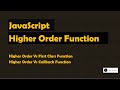 Higher Order Functions in JavaScript - Advanced JavaScript Interview Questions