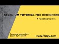 Handling frames in webdriver & overview on Frames || Selenium Tutorial for Beginners