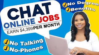 💬 $4,399 Per Month Chat Online Jobs: No Phone, No Talking, Just Typing! Work from Home Now!