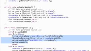 Android Application Development Tutorial 97 Loading SharedPreferences Data YouTube 720p