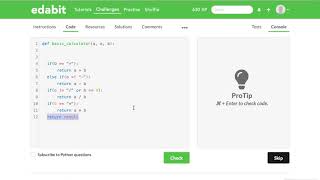 Python Function: Fix Basic Calculator