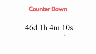 Countdown Timer | Html, CSS & Pure JavaScript