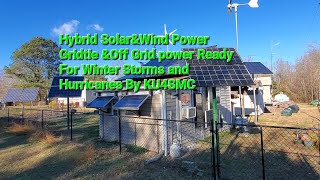 Hybrid Solar & Wind Power Grid Tie & Off Grid  Ready For Winter Storms And Hurricanes By KU4SMC