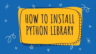 How to install python library using PIP and command prompt