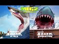 HUNGRY SHARK WORLD VS HUNGRY SHARK EVOLUTION! ALL SHARK UNLOCKED (THE MEG 2 UPDATE)