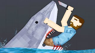 Feeding RAGDOLLS to a Megalodon Shark - People Playground Mods