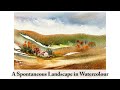 Spontaneous Landscape in Watercolour | Finding Calm in the Painting Process | Loose Style