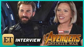 'Avengers: Infinity War': Scarlett Johansson and Chris Evans (FULL INTERVIEW)