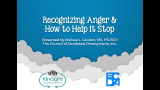 Recognizing Anger & How to Help it Stop