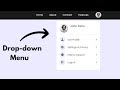 How To Make Drop down Profile Menu Using HTML CSS JavaScript || Toggle Menu For Website