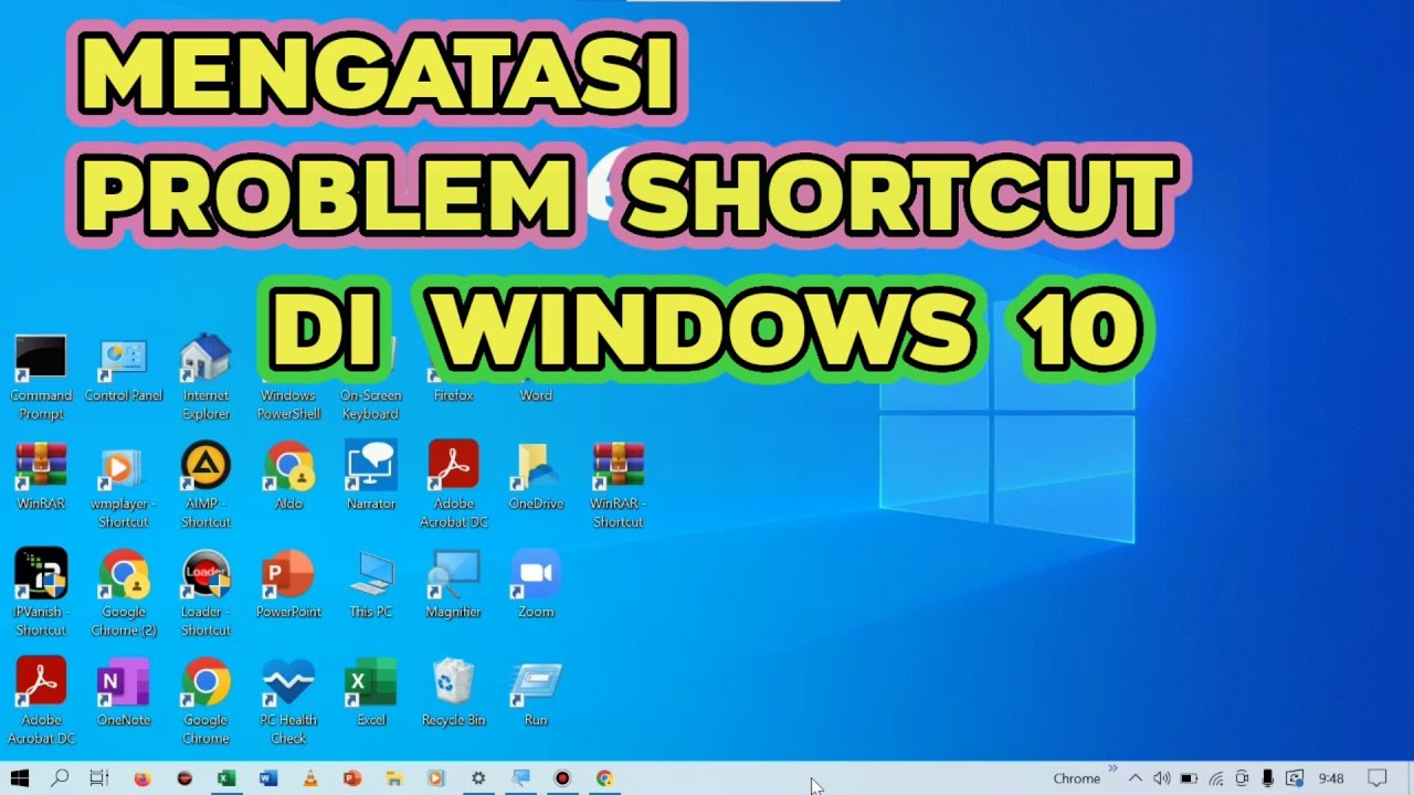 Cara Mengatasi Problem Shortcut Pada Windows 10 Laptop - YouTube