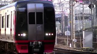 窓ステッカー無しの名鉄2200系(2201F) 金山駅到着！【電笛付き】