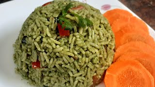 ধনিয়া রাইস||Coriander Rice recipe||ধনিয়া পাতা দিয়ে এভাবে ভাত ভেজে দেখুন||Dhaniya rice.