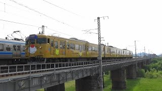 JR西日本　普通電車　115系 （岡オカD-17編成）ふるさとおこし2号　2016年5月15日【山陽本線・岡山～西川原間】