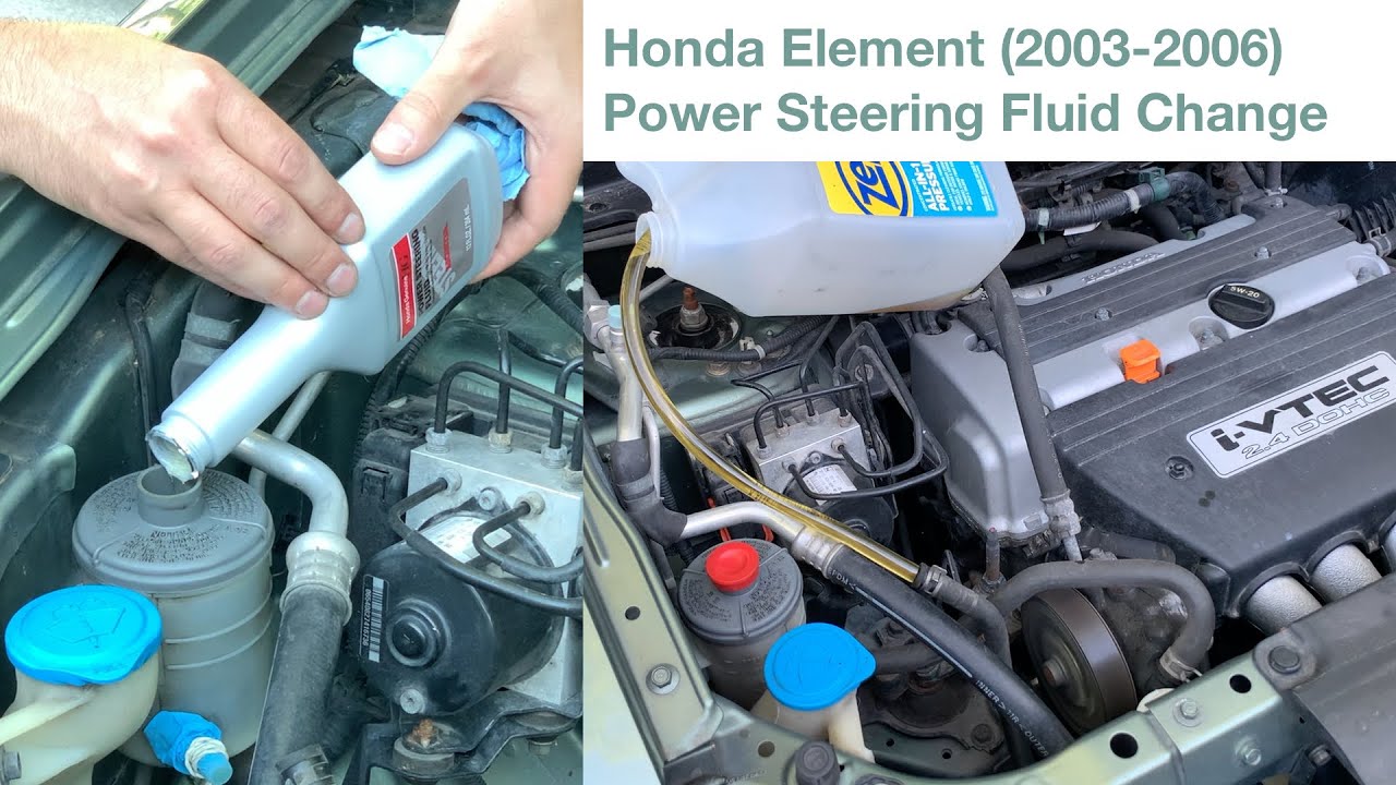 Honda Element Power Steering Fluid Change/Flush - YouTube