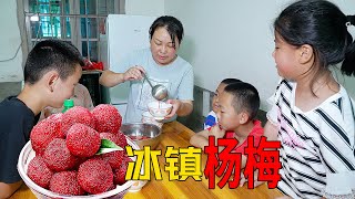 給孩子準備零食，自製楊梅湯，味道一般卻喝的很開心 | Make snacks for the kids! Frozen plums! It's delicious!