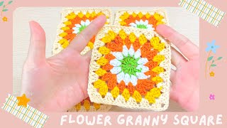 Móc Ô Vuông Họa Tiết Hoa Cúc , dùng ghép áo, váy, chăn, gối, túi - Móc len - Crochet granny square