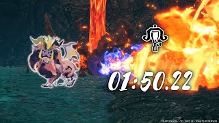 【MHR:SB PC】M★5 煉獄の主、怒れる炎帝 テオ・テスカトル ライトボウガン ソロ 01:50.22 火事場/Teostra LBG solo