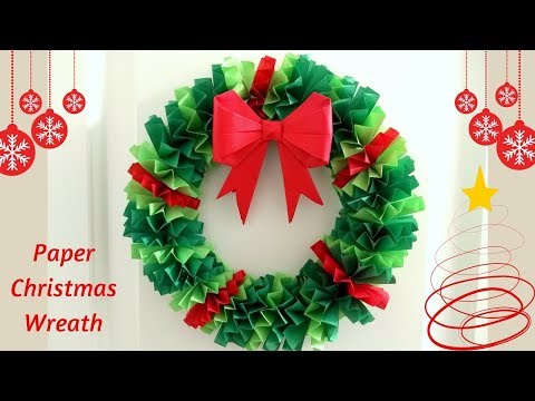 DIY Paper Christmas Wreath | Christmas Crafts | How To Make A Paper Christmas Wreath DIY Paper Christmas Wreath | Christmas Crafts | How To Make A Paper Christmas Wreath