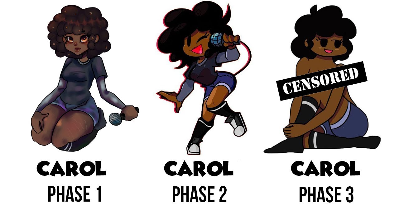 FNF Comparison - ALL Phases Of Fnf Characters | CAROL PHASES - YouTube