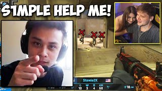 SHE WANTS S1MPLE!! NEVER PEEK STEWIE2K! CS:GO Twitch Clips